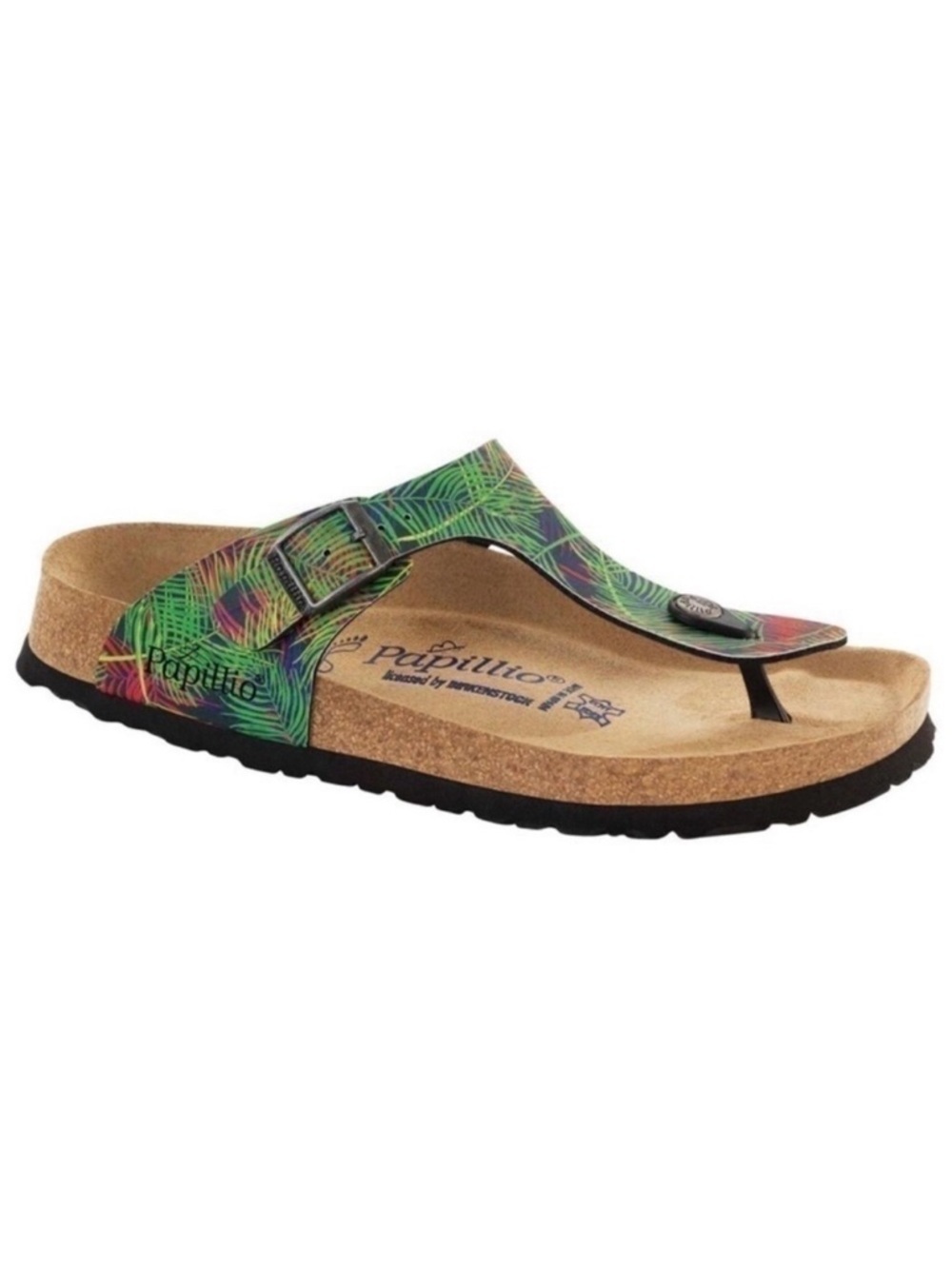 Papillio Gizeh Birko-Flor Tropical Leaf Sandal 36 Womens